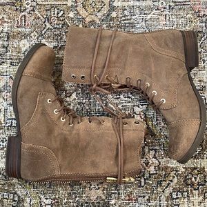 Aldo leather combat boots